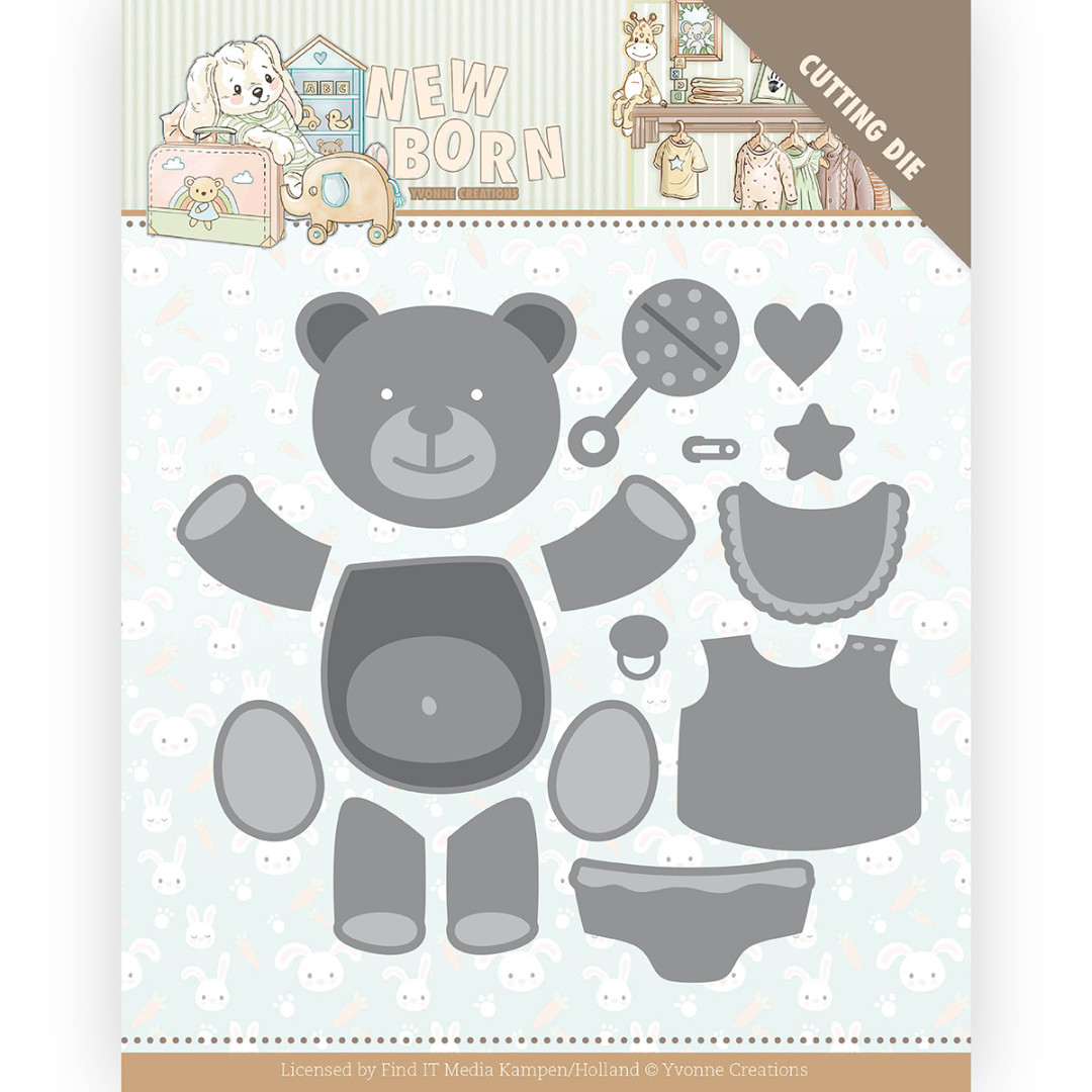 Build Up Bear - Newborn Cutting Dies by Yvonne Creations Build Up Bear - Newborn Cutting Dies by Yvonne Creations