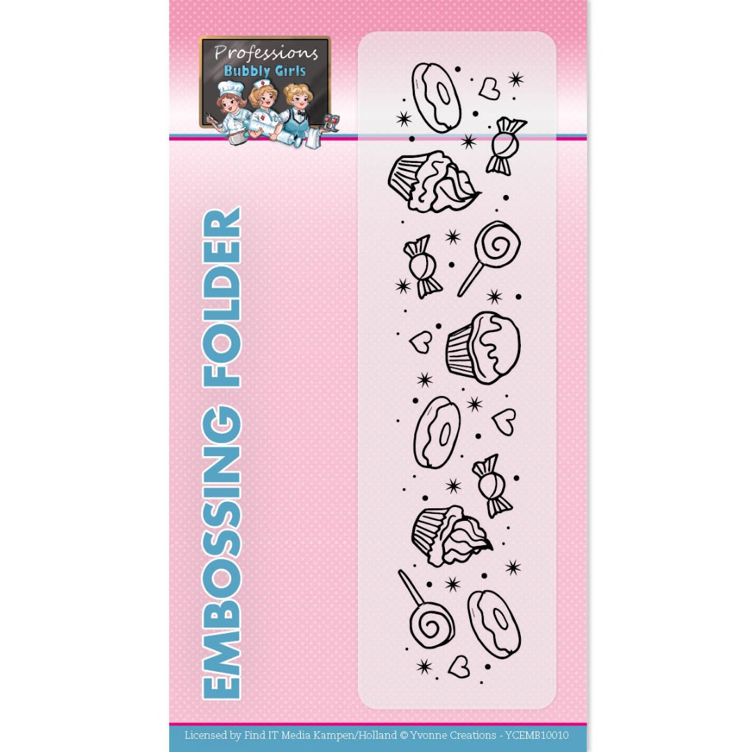Cupcakes Embossing Folder Professions Bubbly Girls Yvonne Creations Cupcakes Embossing Folder Professions Bubbly Girls Yvonne Creations