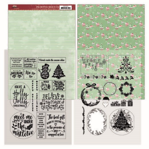 Mica Sheets - Family Christmas van Yvonne Creations Mica Sheets - Family Christmas van Yvonne Creations