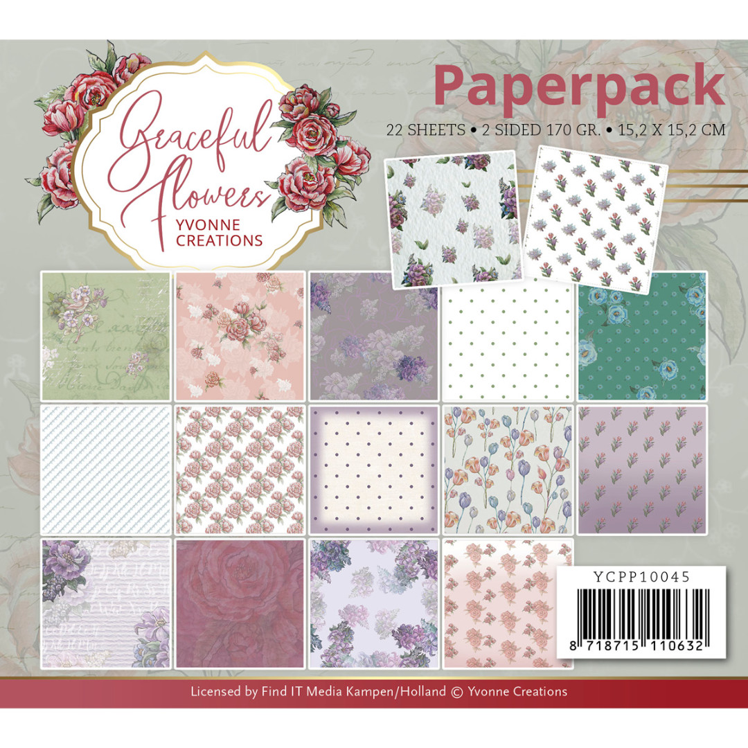 Paperpack - Yvonne Creations - Graceful Flowers Paperpack - Yvonne Creations - Graceful Flowers