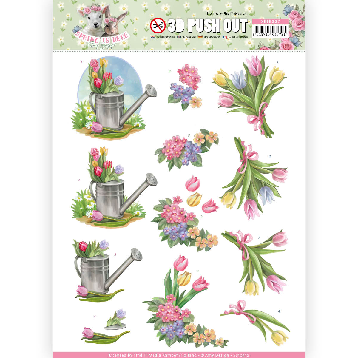 Tulips - Spring is Here 3D-Push-Out Amy Design Tulips - Spring is Here 3D-Push-Out Amy Design