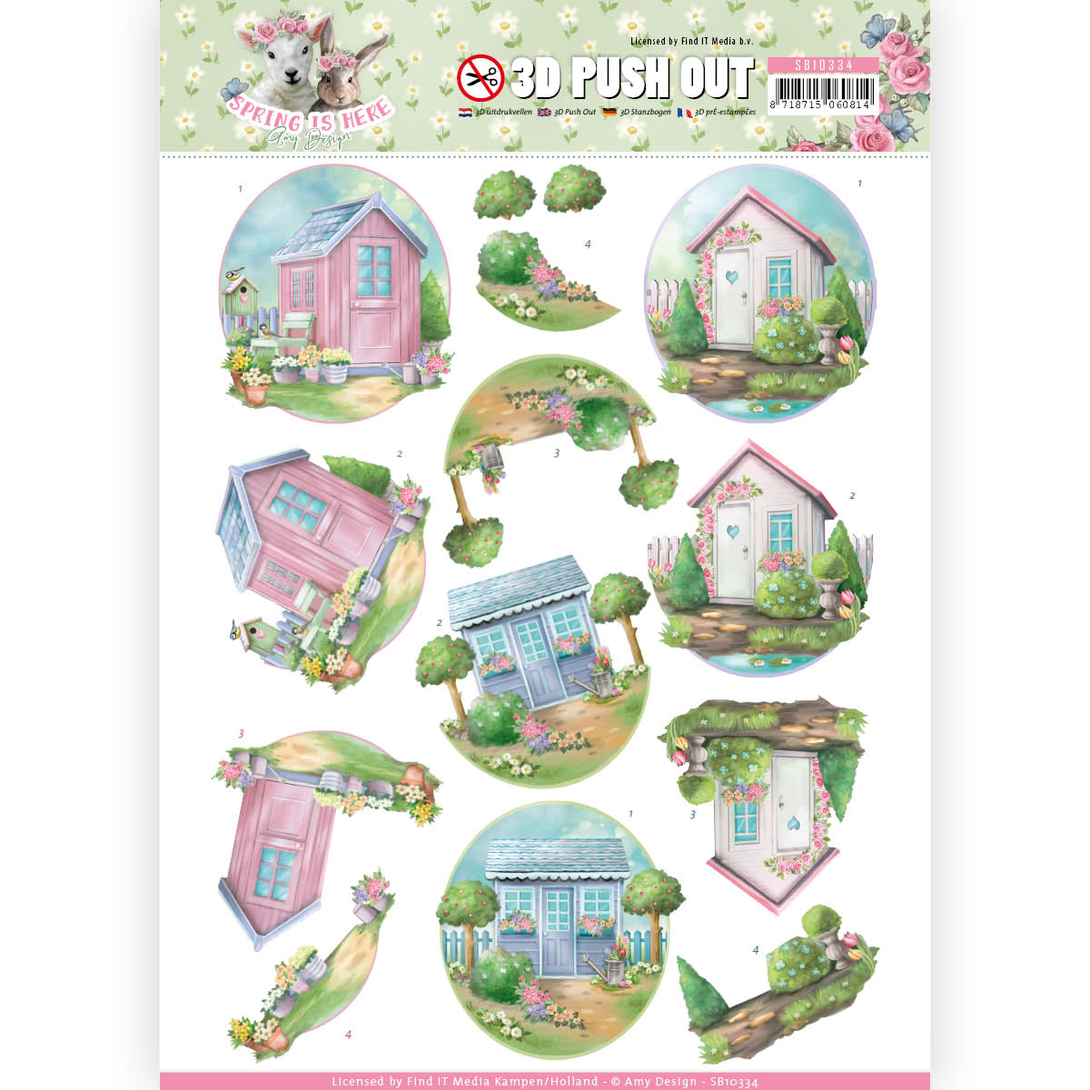 3D Pushout - Amy Design - Spring is Here - Garden Sheds 3D Pushout - Amy Design - Spring is Here - Garden Sheds
