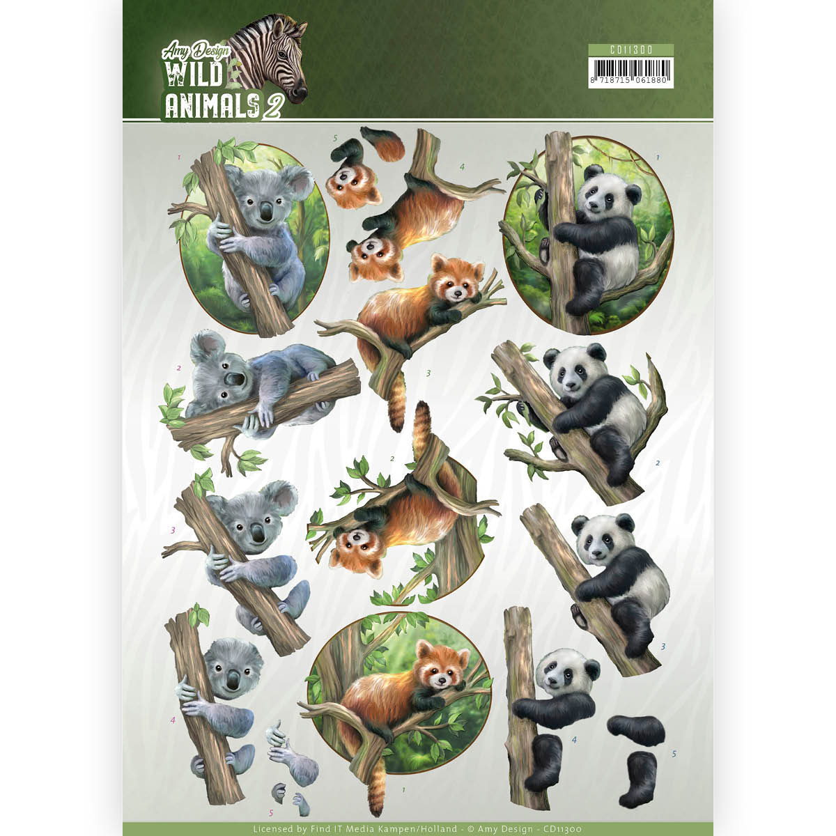 3D Knipvel - Amy Design - Wild Animals - Bears 3D Knipvel - Amy Design - Wild Animals - Bears