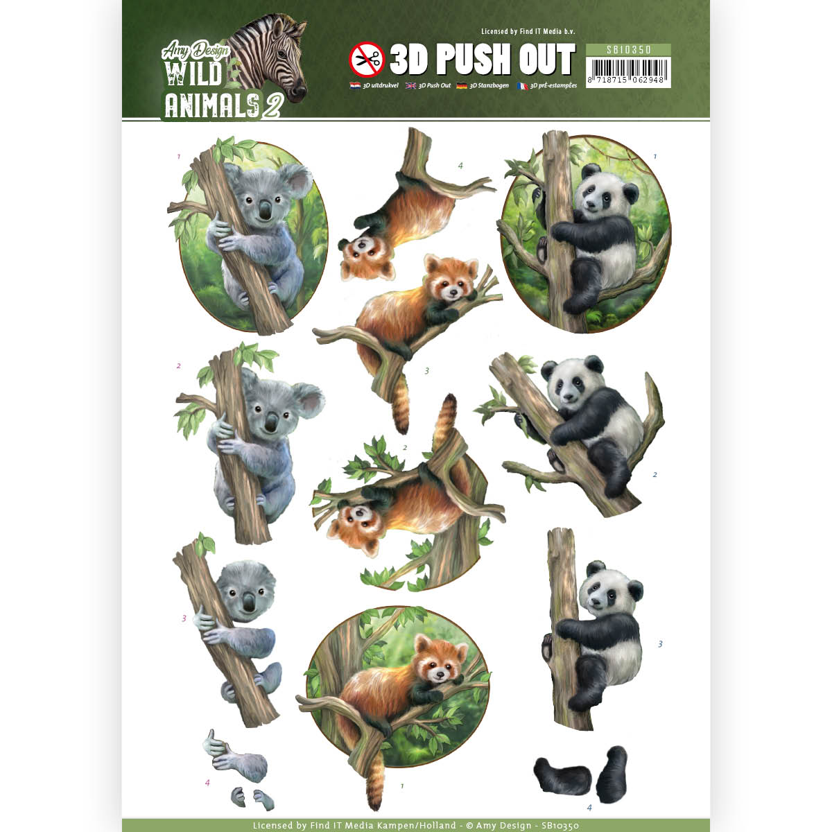 3D Pushout - Amy Design - Wild Animals 2 - Bears 3D Pushout - Amy Design - Wild Animals 2 - Bears