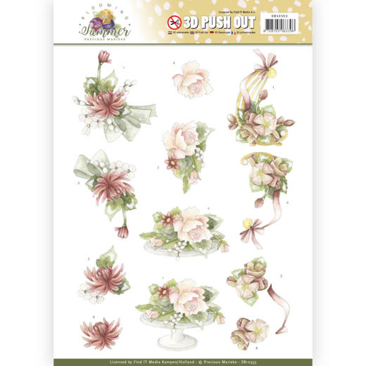 Sweet Summer Flowers - Blooming Summer 3D-PushOut Precious Marieke Sweet Summer Flowers - Blooming Summer 3D-PushOut Precious Marieke