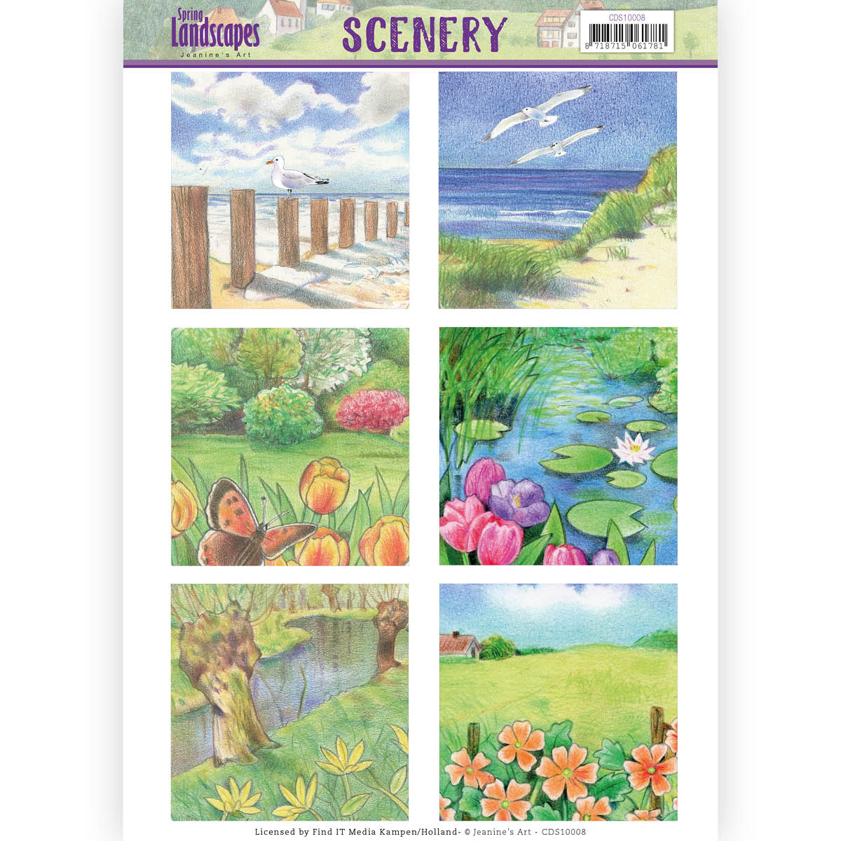 Topper Spring Landscapes 1 - Scenery Push Out Jeanine’s Art Topper Spring Landscapes 1 - Scenery Push Out Jeanine’s Art