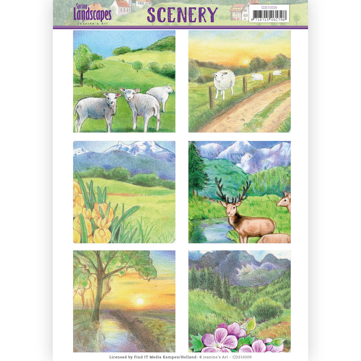 Topper Spring Landscapes 2 - Scenery Push Out Jeanine’s Art Topper Spring Landscapes 2 - Scenery Push Out Jeanine’s Art