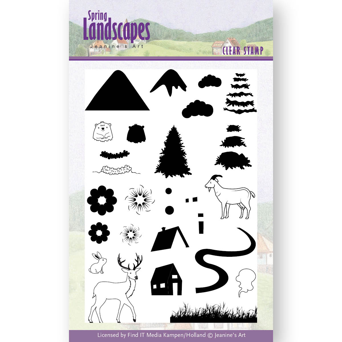 Bergen - Spring Landscapes - Clear Stamps - Jeanines Art Bergen - Spring Landscapes - Clear Stamps - Jeanines Art