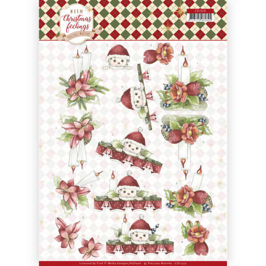 Christmas Candles Warm Christmas Feelings 3D-Knipvel by Precious Marieke Christmas Candles Warm Christmas Feelings 3D-Knipvel by Precious Marieke