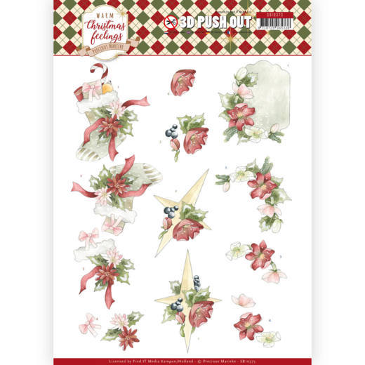 3D Pushout - Precious Marieke - Warm Christmas Feelings - Red Christmas Ornaments 3D Pushout - Precious Marieke - Warm Christmas Feelings - Red Christmas Ornaments