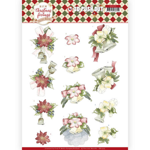 3D Pushout - Precious Marieke - Warm Christmas Feelings - Christmas Bells 3D Pushout - Precious Marieke - Warm Christmas Feelings - Christmas Bells