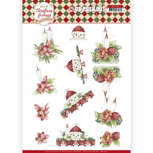 3D Pushout - Precious Marieke - Warm Christmas Feelings - Christmas Candles 3D Pushout - Precious Marieke - Warm Christmas Feelings - Christmas Candles