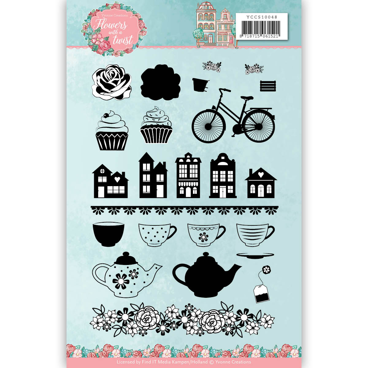 Flowers with a Twist - Clear Stamps - Yvonne Creations Flowers with a Twist - Clear Stamps - Yvonne Creations