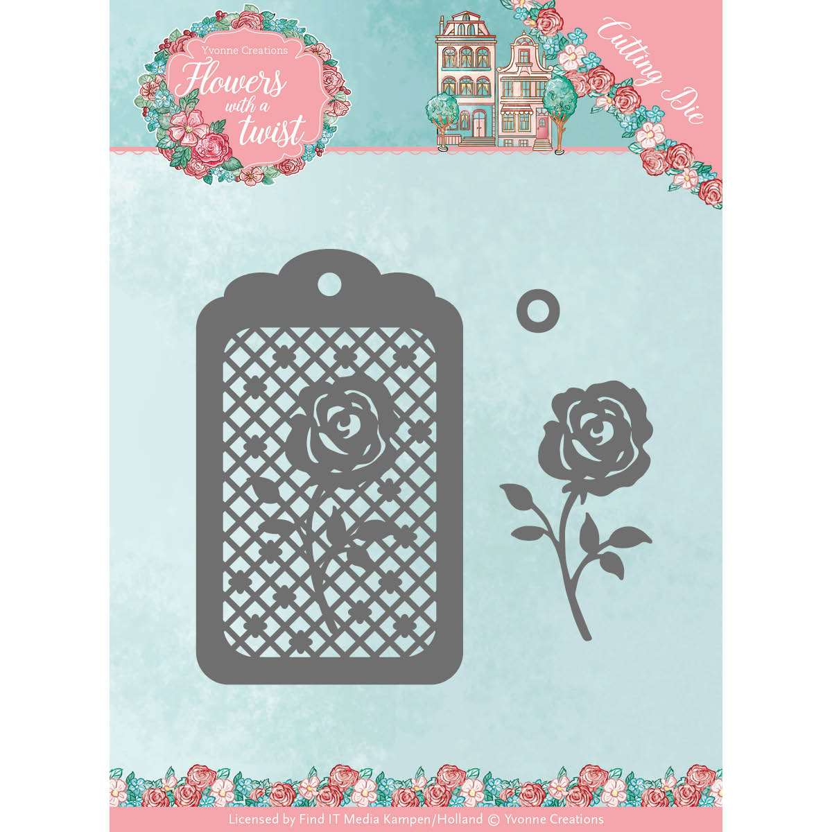 Rose Label - Flowers with a Twist - Snijmal - Yvonne Creations Rose Label - Flowers with a Twist - Snijmal - Yvonne Creations