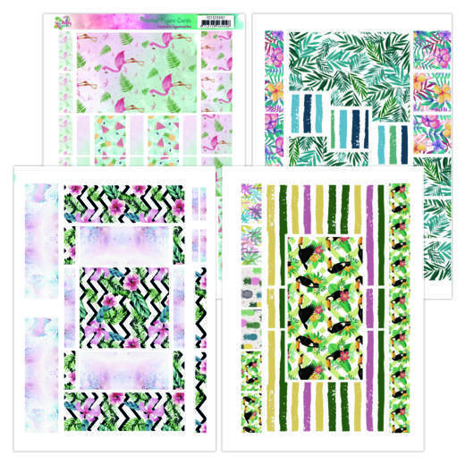 Printed Figure Cards Happy Tropics Yvonne Creations Printed Figure Cards Happy Tropics Yvonne Creations