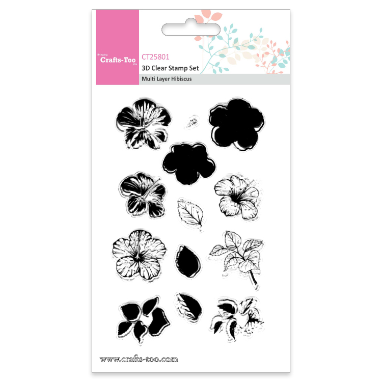 Multi Layer Hibiscus - Crafts Too - 3D Clear Stamp Multi Layer Hibiscus - Crafts Too - 3D Clear Stamp