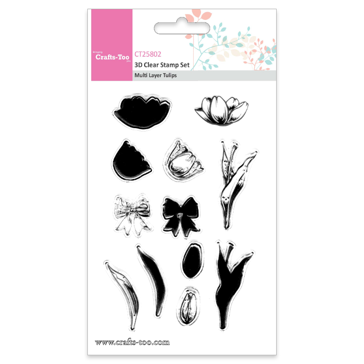 Multi Layer Tulips - Crafts Too - 3D Clear Stamp Multi Layer Tulips - Crafts Too - 3D Clear Stamp
