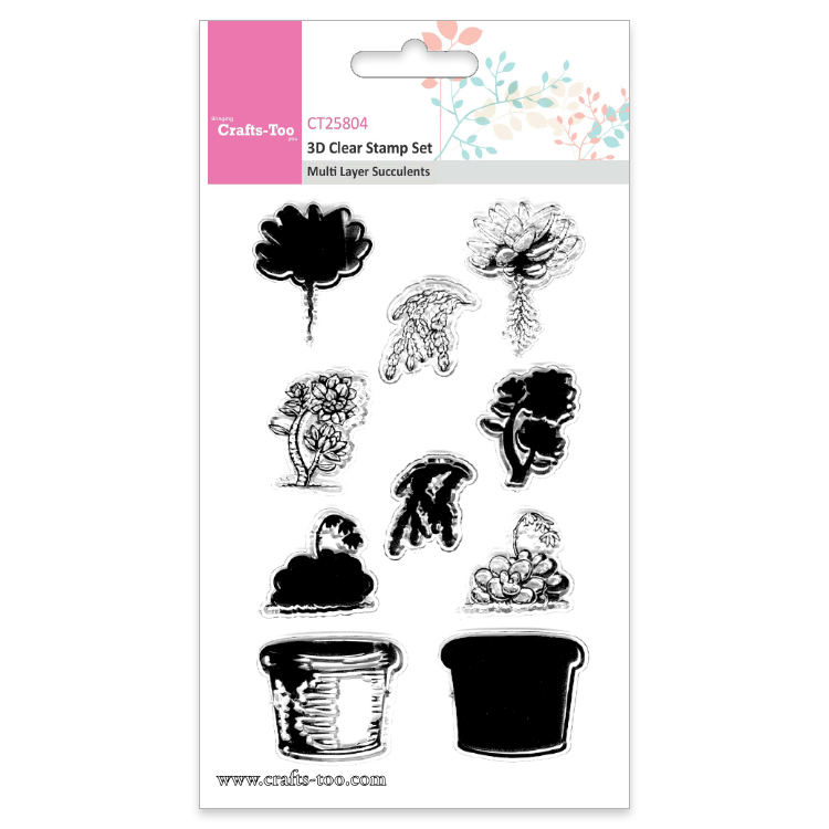 Multi Layer Succulents - Crafts Too - 3D Clear Stamp Multi Layer Succulents - Crafts Too - 3D Clear Stamp
