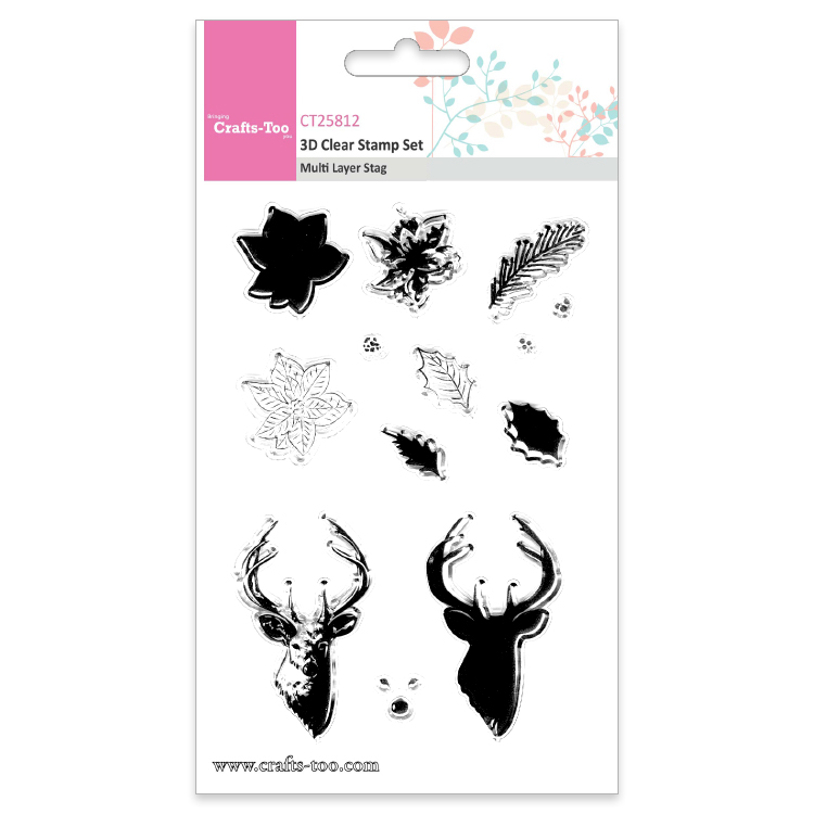 Multi Layer Stag - Crafts Too - 3D Clear Stamp Multi Layer Stag - Crafts Too - 3D Clear Stamp