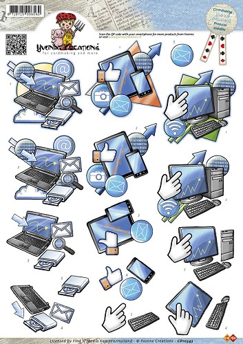 Electronica - Mannen - 3D-Knipvel Yvonne Creations