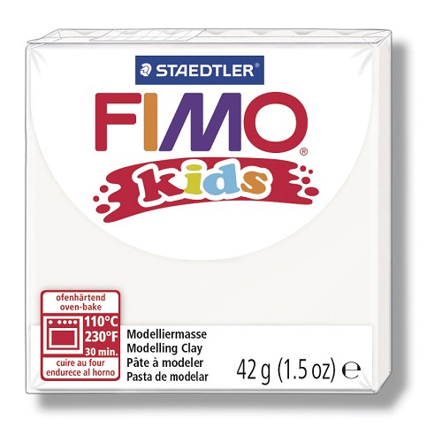 Fimo kids boetseerklei 42 g wit Fimo kids boetseerklei 42 g wit