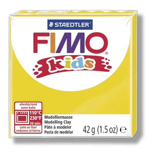 Fimo kids boetseerklei 42 g geel Fimo kids boetseerklei 42 g geel