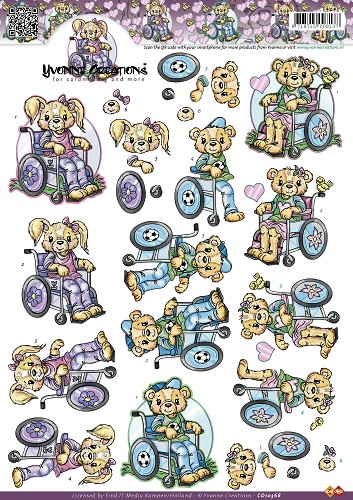 Rolstoel 3D-Knipvel Yvonne Creations