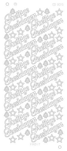 Prettige feestdagen groot platinum - Goud