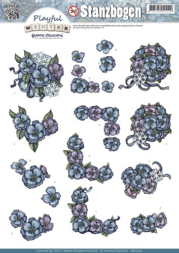 Flowers Playful Winter 3D-Uitdrukvel Push-Out Yvonne Creations Flowers Playful Winter 3D-Uitdrukvel Push-Out Yvonne Creations