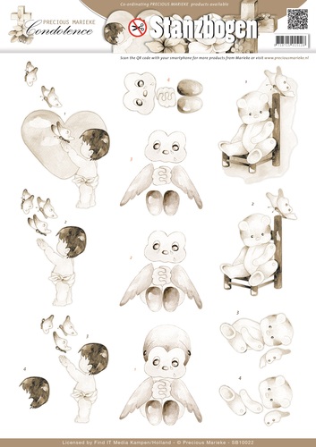 Boy Butterfly Bear Condoleance 3D-Uitdrukvel Push-Out Precious Marieke Boy Butterfly Bear Condoleance 3D-Uitdrukvel Push-Out Precious Marieke