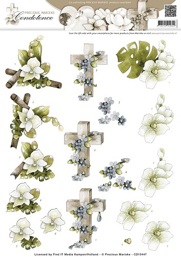 Sympathy Flowers Color Condoleance 3D-Knipvel Precious Marieke Sympathy Flowers Color Condoleance 3D-Knipvel Precious Marieke