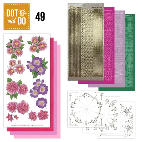 Dot and Do 49 - Roze Bloemen Dot and Do 49 - Roze Bloemen
