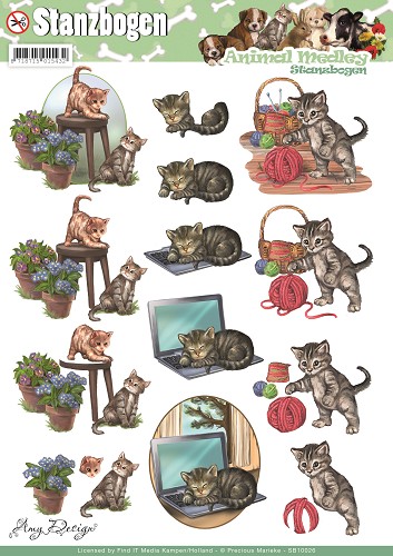 Cats - Animal Medley3D- Push-Out Amy Design