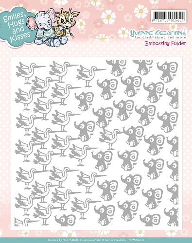 Smiles, Hugs and Kisses - Embossing Folder - Yvonne Creations Smiles, Hugs and Kisses - Embossing Folder - Yvonne Creations