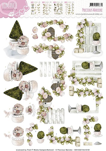 Garden Flowers Romance 3D-Knipvel Precious Marieke Garden Flowers Romance 3D-Knipvel Precious Marieke