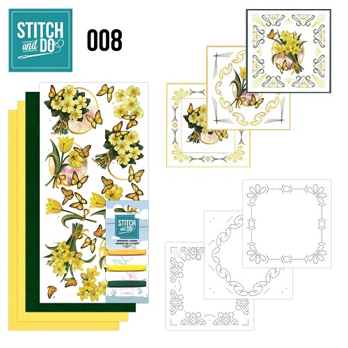 Stitch and Do 8 - Gele bloemen Stitch and Do 8 - Gele bloemen