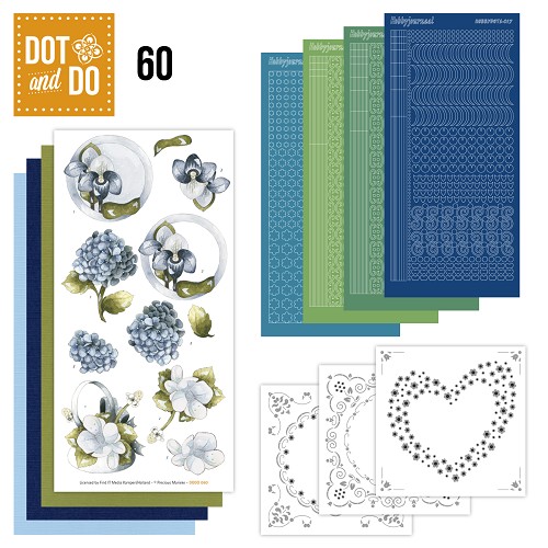 Dot and Do 60 - Blauwe bloemen Dot and Do 60 - Blauwe bloemen