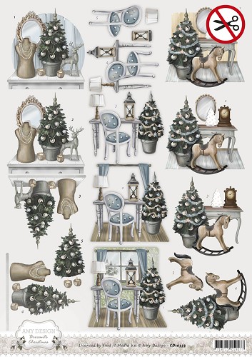 Nr. 1 Brocante Christmas 3D-Push-Out Amy Design Nr. 1 Brocante Christmas 3D-Push-Out Amy Design