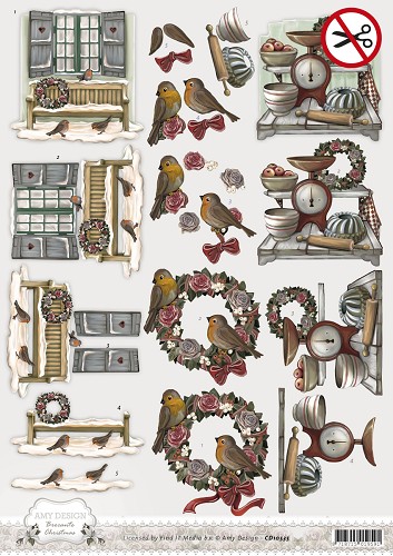 Nr. 3 Brocante Christmas 3D-Push-Out Amy Design