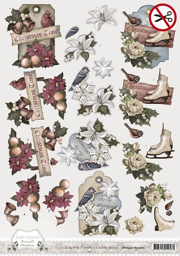Nr. 4 Brocante Christmas 3D-Push-Out Amy Design Nr. 4 Brocante Christmas 3D-Push-Out Amy Design