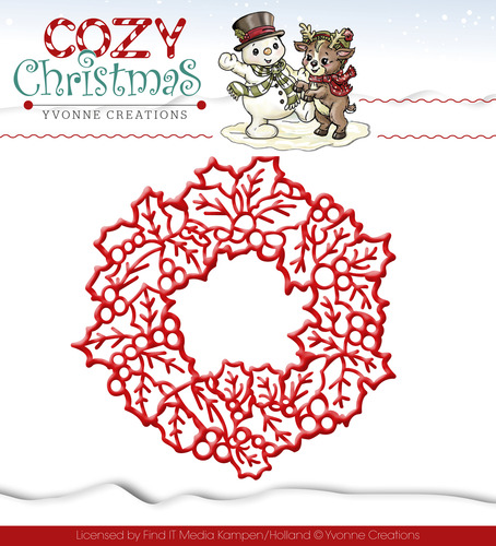 Wreath - Cozy Christmas - Snijmal - Yvonne Creations Wreath - Cozy Christmas - Snijmal - Yvonne Creations