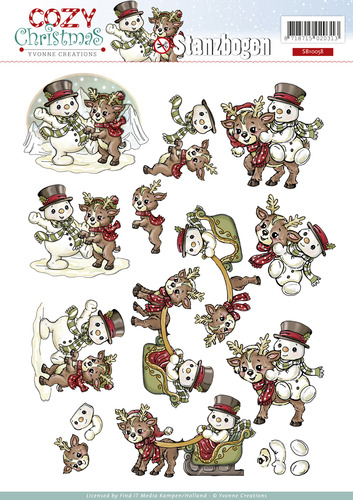 Nr. 2 Cozy Christmas 3D-Uitdrukvel Push-Out Yvonne Creations Nr. 2 Cozy Christmas 3D-Uitdrukvel Push-Out Yvonne Creations