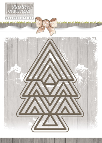 Die - Precious Marieke - Rustic Christmas - Rustic Tree Die - Precious Marieke - Rustic Christmas - Rustic Tree