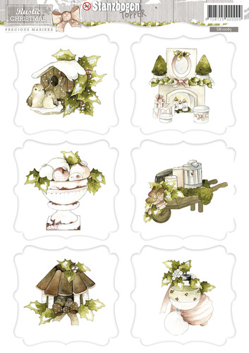 Nr. 5 Topper Rustic Christmas 3D-Uitdrukvel Push-Out Precious Marieke Nr. 5 Topper Rustic Christmas 3D-Uitdrukvel Push-Out Precious Marieke