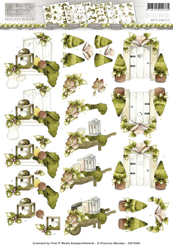 3D Knipvel - Precious Marieke - Rustic Christmas - Garden 3D Knipvel - Precious Marieke - Rustic Christmas - Garden