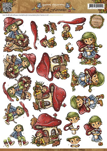 Sweet Gnomes  - Fall Favourites 3D-Knipvel Yvonne Creations