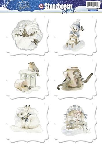 Nr. 5 Topper Winter Wonderland 3D-Uitdrukvel Push-Out Precious Marieke Nr. 5 Topper Winter Wonderland 3D-Uitdrukvel Push-Out Precious Marieke