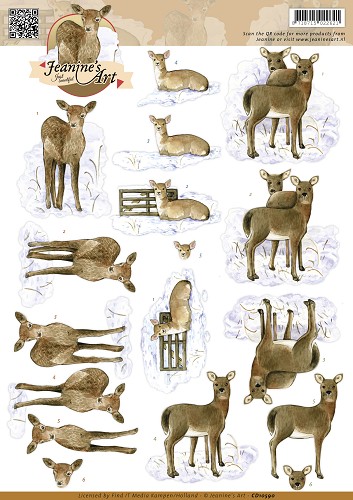 Deer 3D-Knipvel Jeanine's Art Deer 3D-Knipvel Jeanine's Art