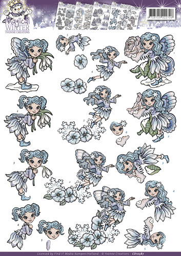Fairies - Magical winter 3D-Knipvel Yvonne Creations