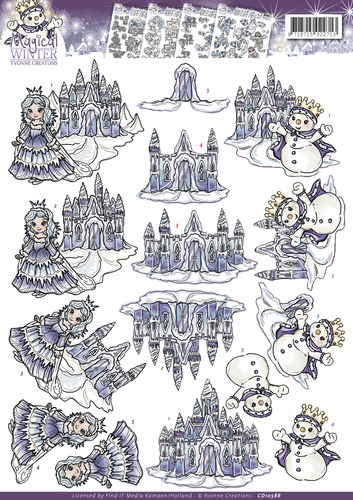 Ice Castles - Magical winter 3D-Knipvel Yvonne Creations